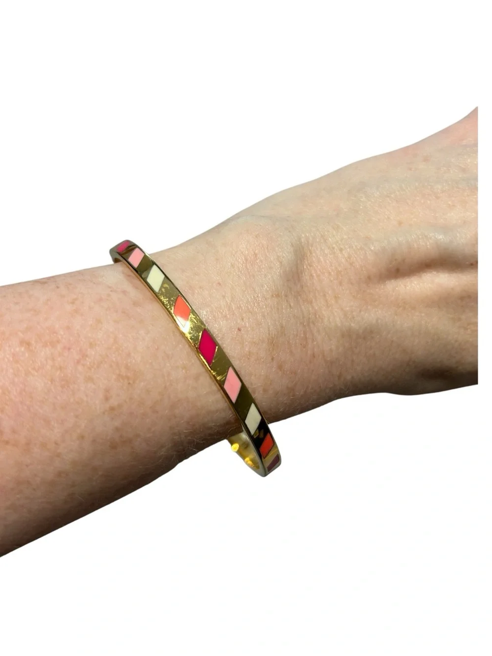 Kate Spade New York Three Cheers Gold & Enamel Bangle Bracelet - Picture 2 of 7